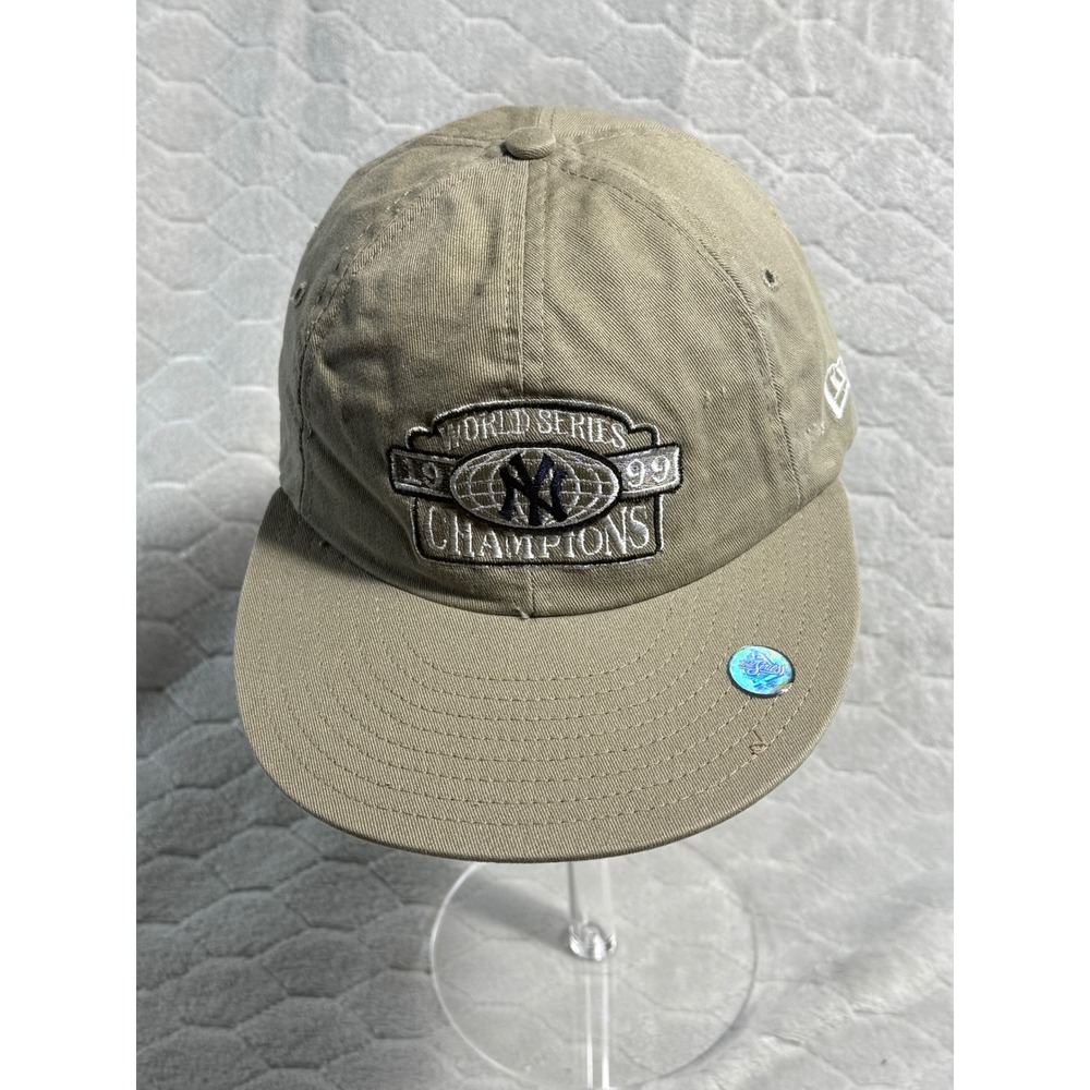 Vintage New Era New York Yankees 1999 World Series Champions Hat Made in USA Tan